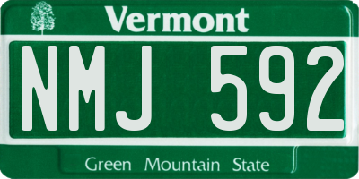 VT license plate NMJ592