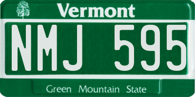 VT license plate NMJ595