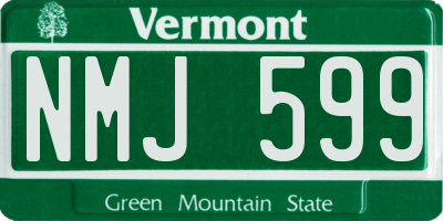VT license plate NMJ599