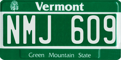 VT license plate NMJ609