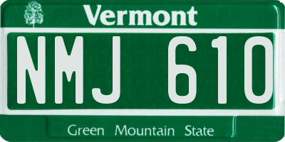 VT license plate NMJ610