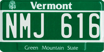 VT license plate NMJ616
