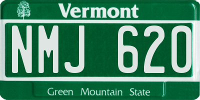 VT license plate NMJ620