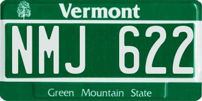VT license plate NMJ622
