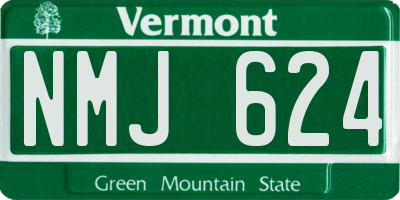 VT license plate NMJ624