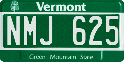 VT license plate NMJ625