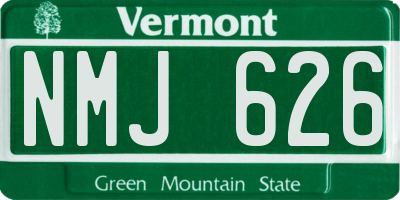 VT license plate NMJ626