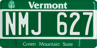 VT license plate NMJ627
