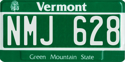 VT license plate NMJ628
