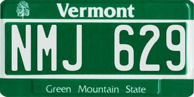 VT license plate NMJ629