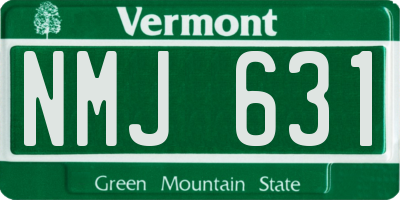 VT license plate NMJ631