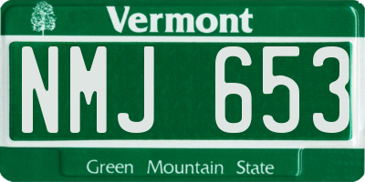 VT license plate NMJ653