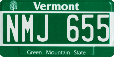 VT license plate NMJ655