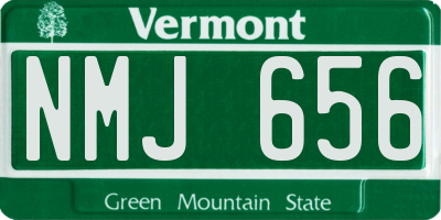 VT license plate NMJ656
