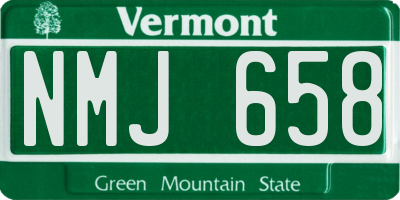VT license plate NMJ658