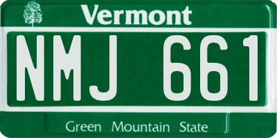 VT license plate NMJ661