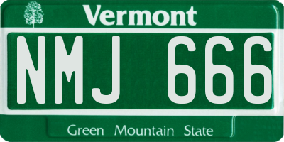 VT license plate NMJ666