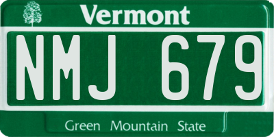 VT license plate NMJ679
