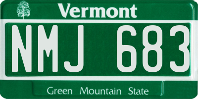 VT license plate NMJ683