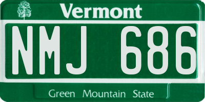 VT license plate NMJ686