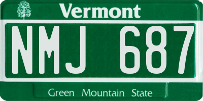 VT license plate NMJ687