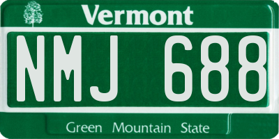 VT license plate NMJ688