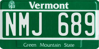 VT license plate NMJ689