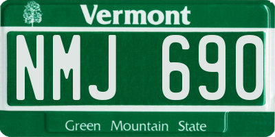 VT license plate NMJ690