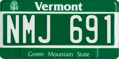 VT license plate NMJ691