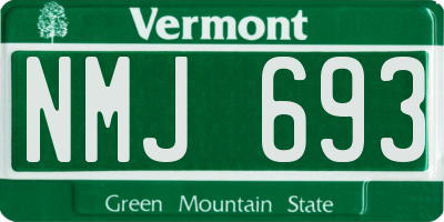 VT license plate NMJ693
