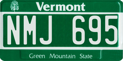 VT license plate NMJ695