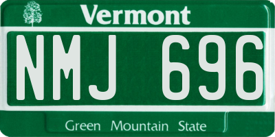 VT license plate NMJ696