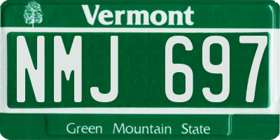 VT license plate NMJ697
