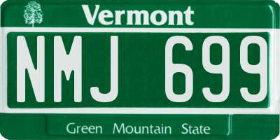 VT license plate NMJ699