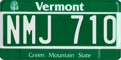 VT license plate NMJ710
