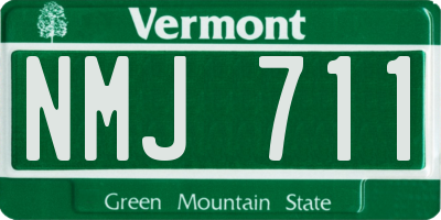 VT license plate NMJ711