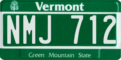 VT license plate NMJ712