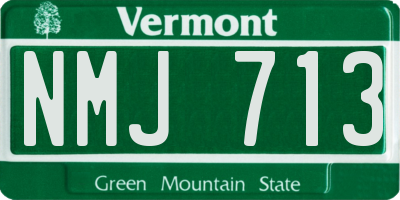VT license plate NMJ713