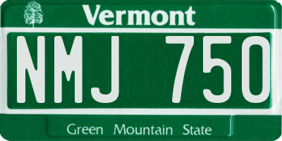 VT license plate NMJ750