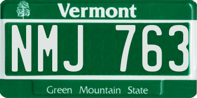 VT license plate NMJ763