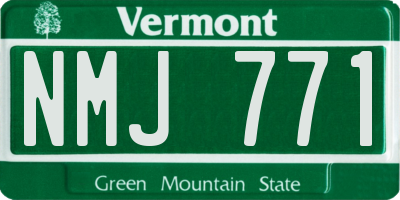 VT license plate NMJ771
