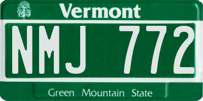 VT license plate NMJ772