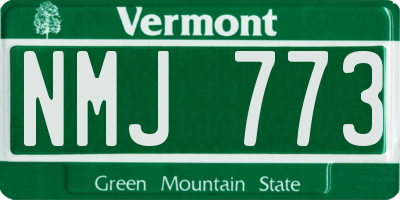 VT license plate NMJ773