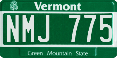 VT license plate NMJ775
