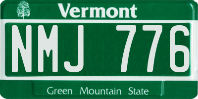 VT license plate NMJ776