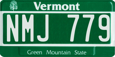 VT license plate NMJ779