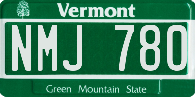 VT license plate NMJ780