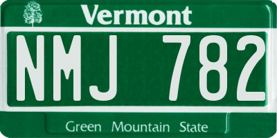 VT license plate NMJ782