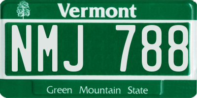 VT license plate NMJ788