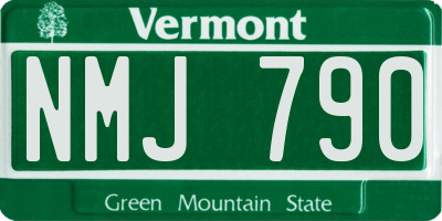 VT license plate NMJ790